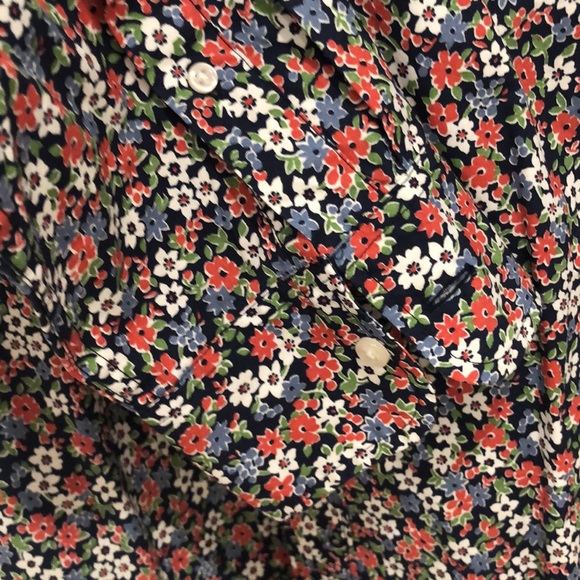 Stretch Secret Wash Organic Cotton Poplin mens floral button down 🌺 - Picture 7 of 9